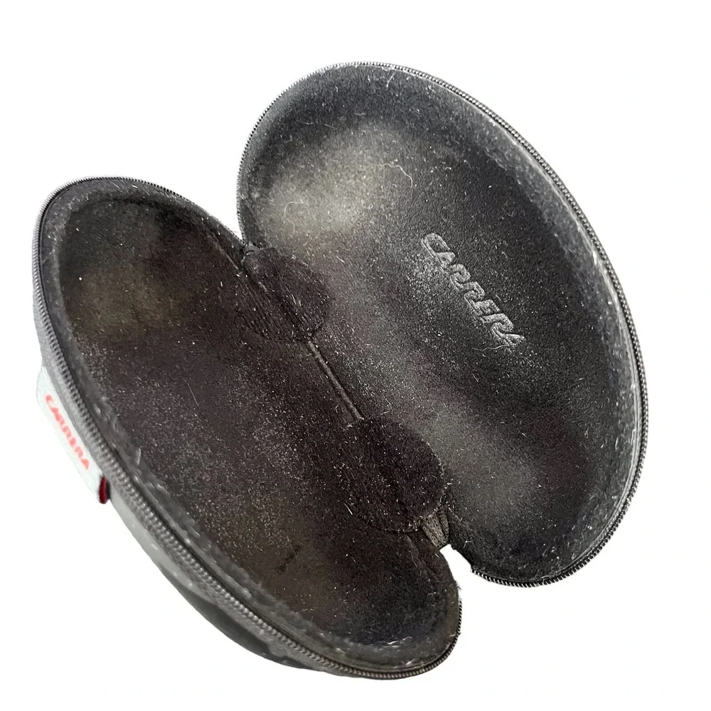 Carrera Eyeglasses Sunglasses Case Black Hard Shell Zip Travel Protective Case